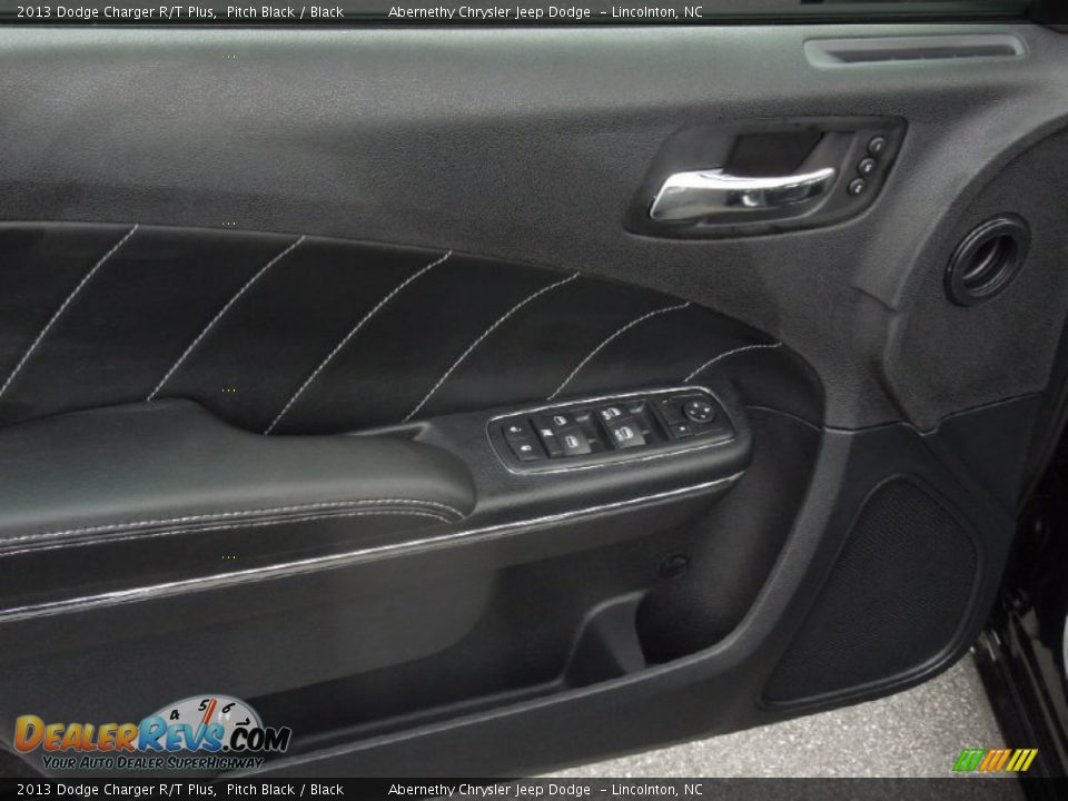 2013 Dodge Charger R/T Plus Pitch Black / Black Photo #10