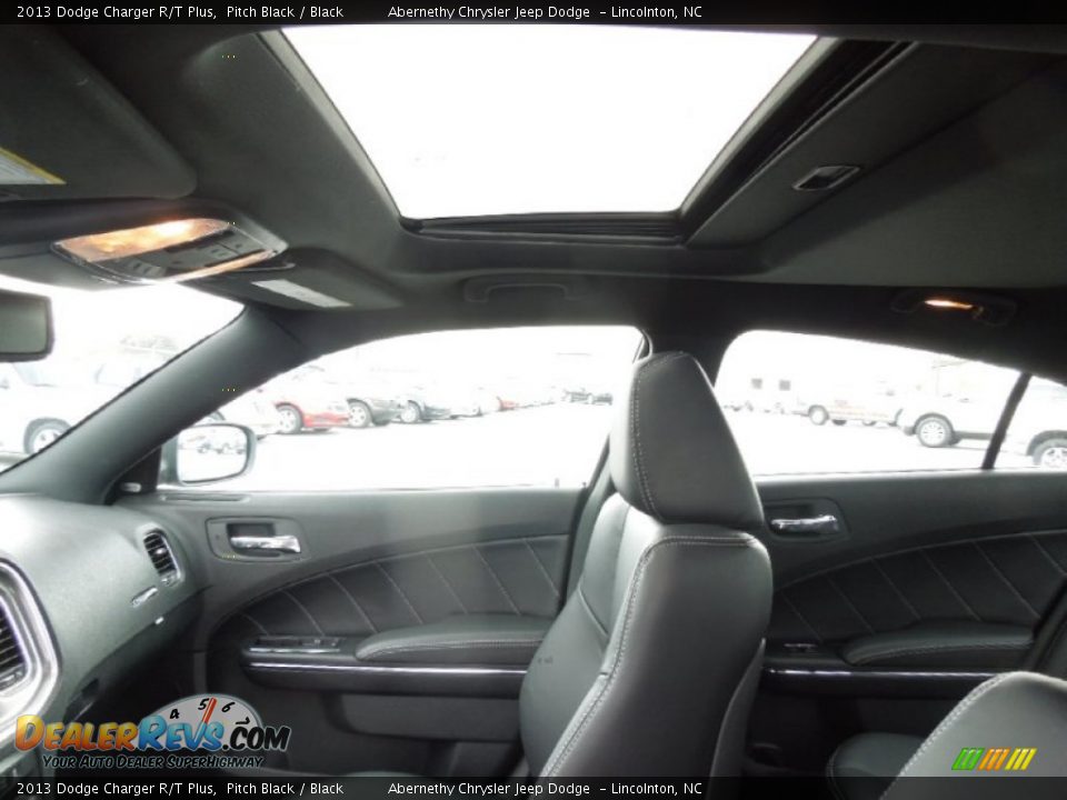 2013 Dodge Charger R/T Plus Pitch Black / Black Photo #12