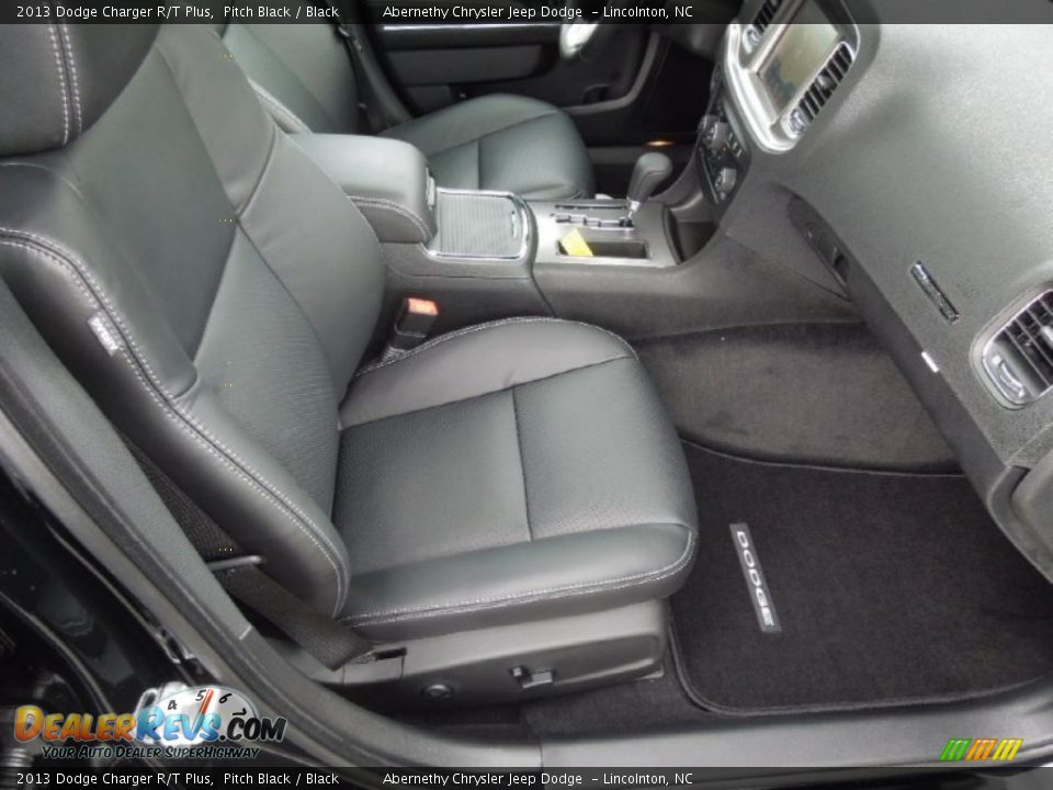 2013 Dodge Charger R/T Plus Pitch Black / Black Photo #23