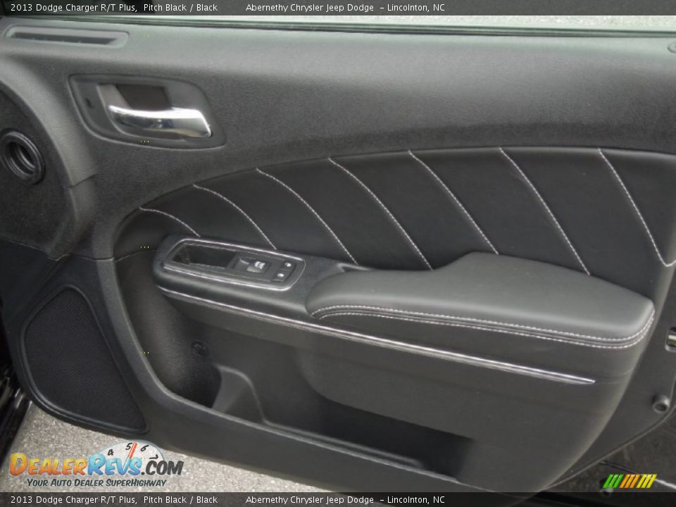 2013 Dodge Charger R/T Plus Pitch Black / Black Photo #24