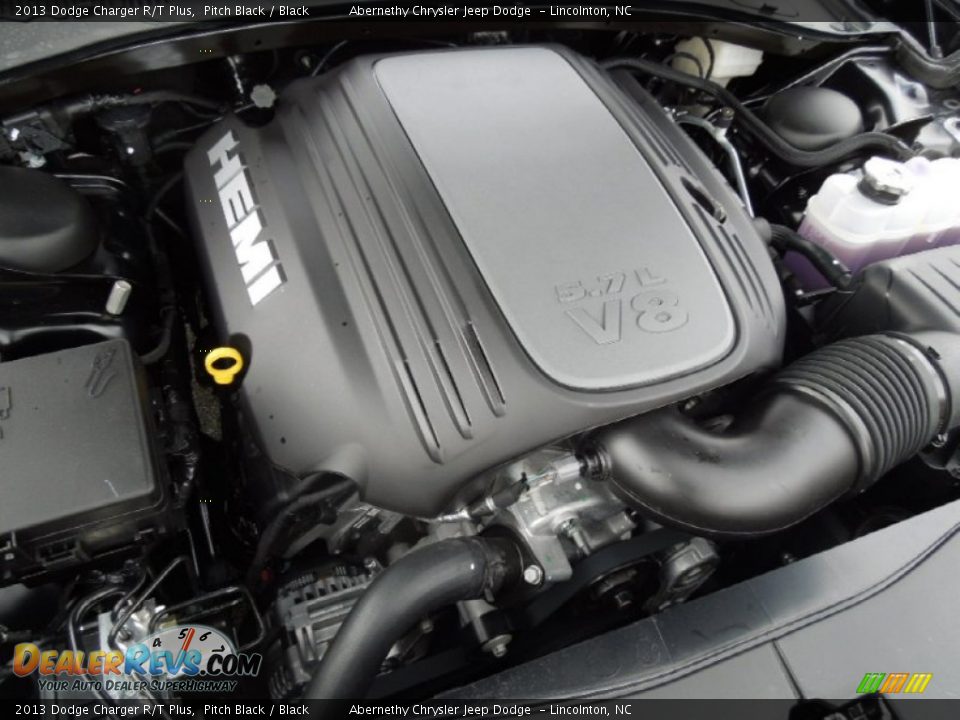 2013 Dodge Charger R/T Plus Pitch Black / Black Photo #26