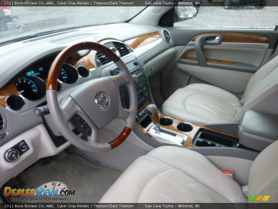 Titanium/Dark Titanium Interior - 2011 Buick Enclave CXL AWD Photo #10