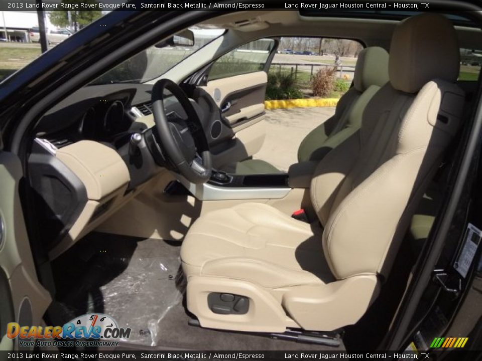 2013 Land Rover Range Rover Evoque Pure Santorini Black Metallic / Almond/Espresso Photo #2