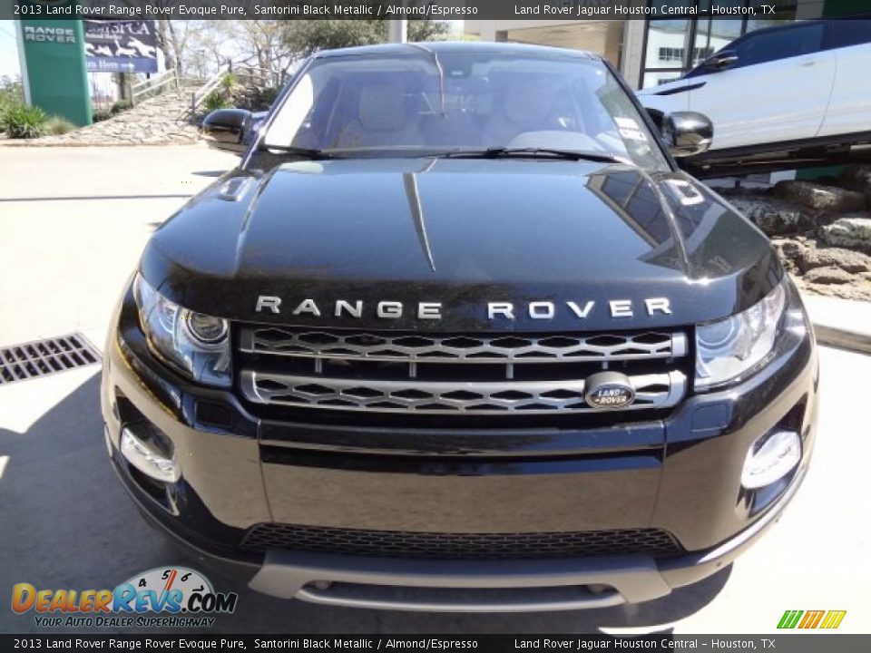 2013 Land Rover Range Rover Evoque Pure Santorini Black Metallic / Almond/Espresso Photo #6