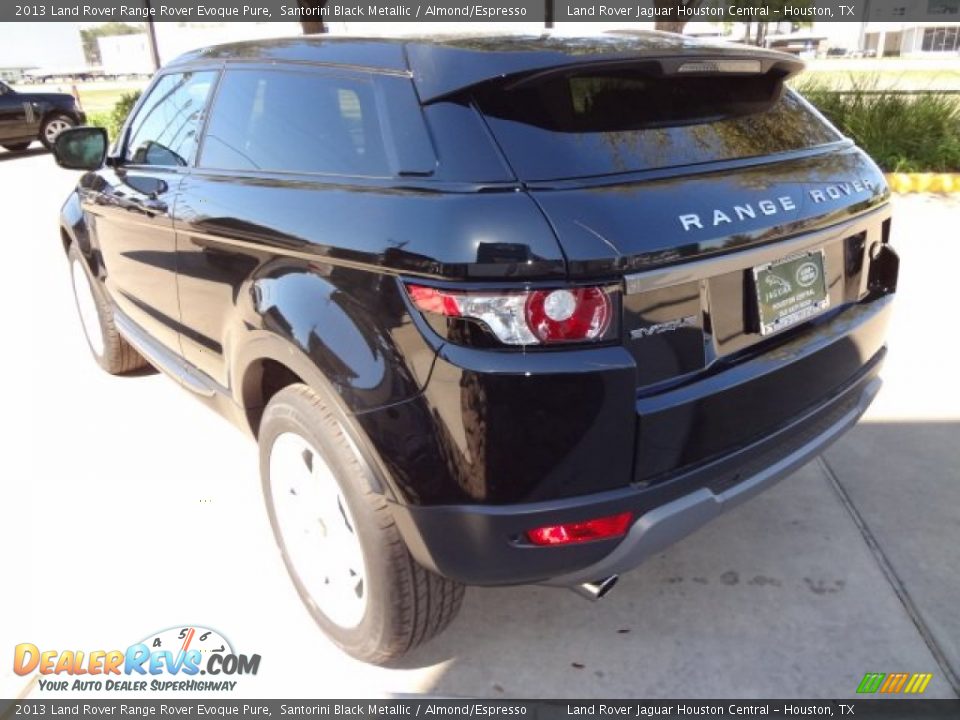 2013 Land Rover Range Rover Evoque Pure Santorini Black Metallic / Almond/Espresso Photo #8