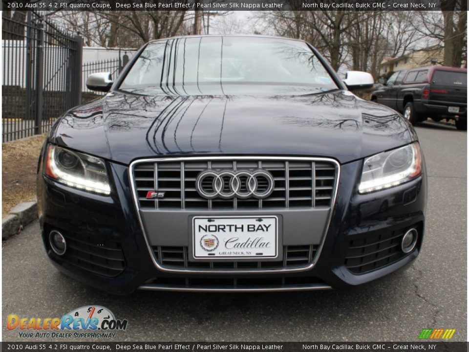 2010 Audi S5 4.2 FSI quattro Coupe Deep Sea Blue Pearl Effect / Pearl Silver Silk Nappa Leather Photo #2