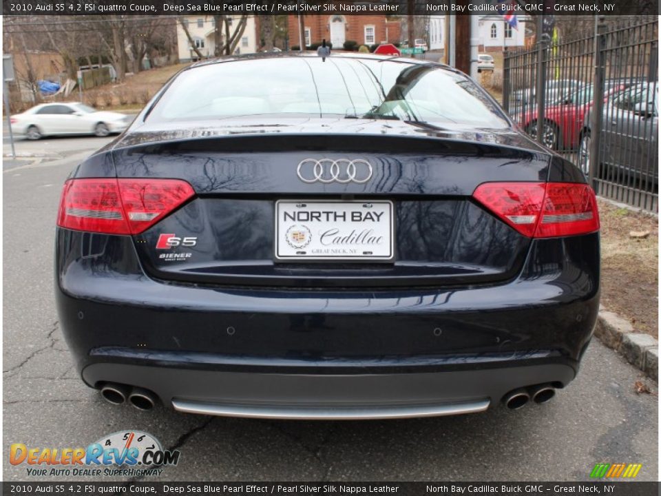 2010 Audi S5 4.2 FSI quattro Coupe Deep Sea Blue Pearl Effect / Pearl Silver Silk Nappa Leather Photo #5