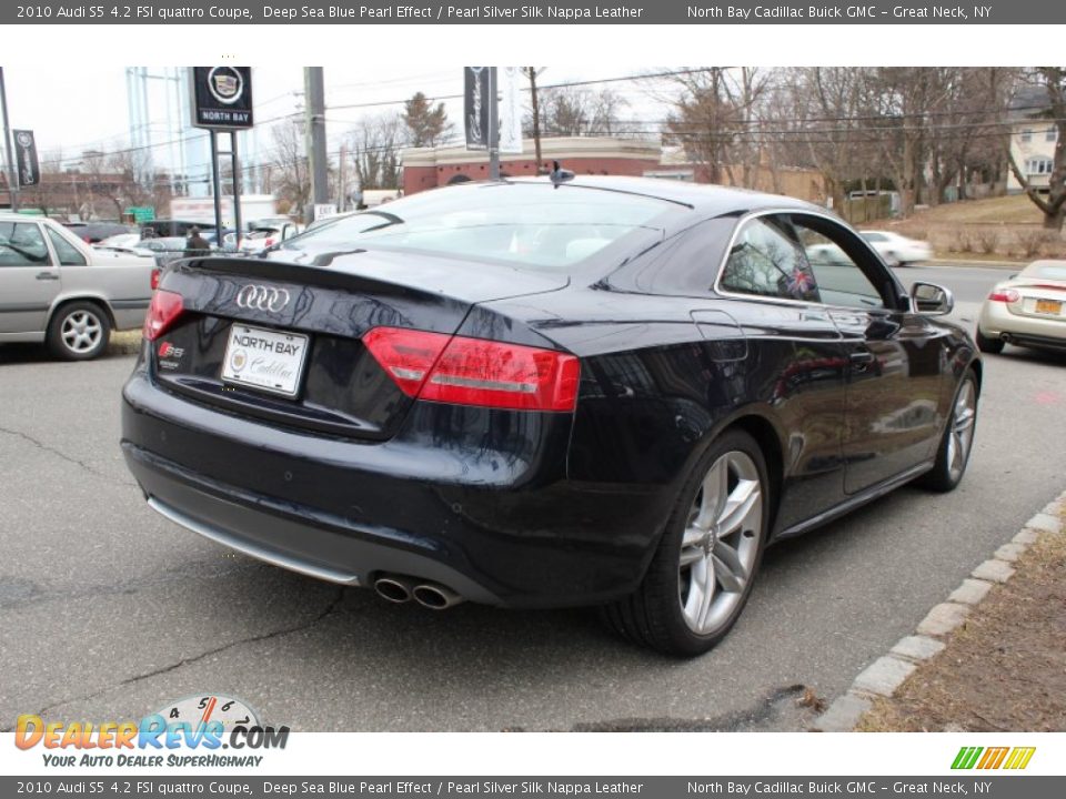 2010 Audi S5 4.2 FSI quattro Coupe Deep Sea Blue Pearl Effect / Pearl Silver Silk Nappa Leather Photo #6