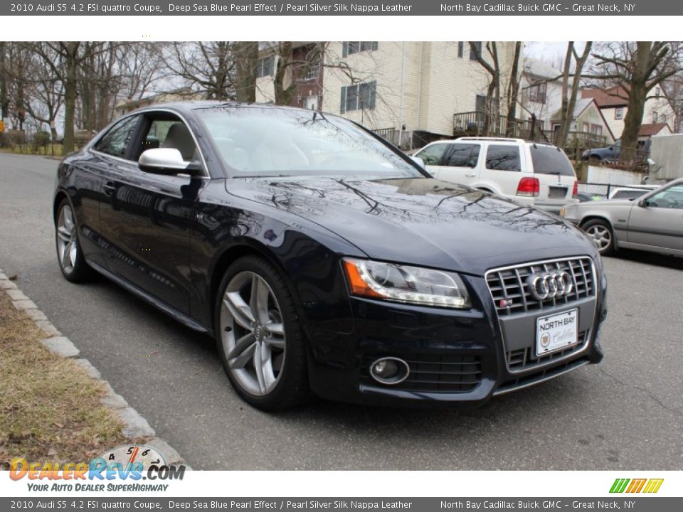 2010 Audi S5 4.2 FSI quattro Coupe Deep Sea Blue Pearl Effect / Pearl Silver Silk Nappa Leather Photo #7