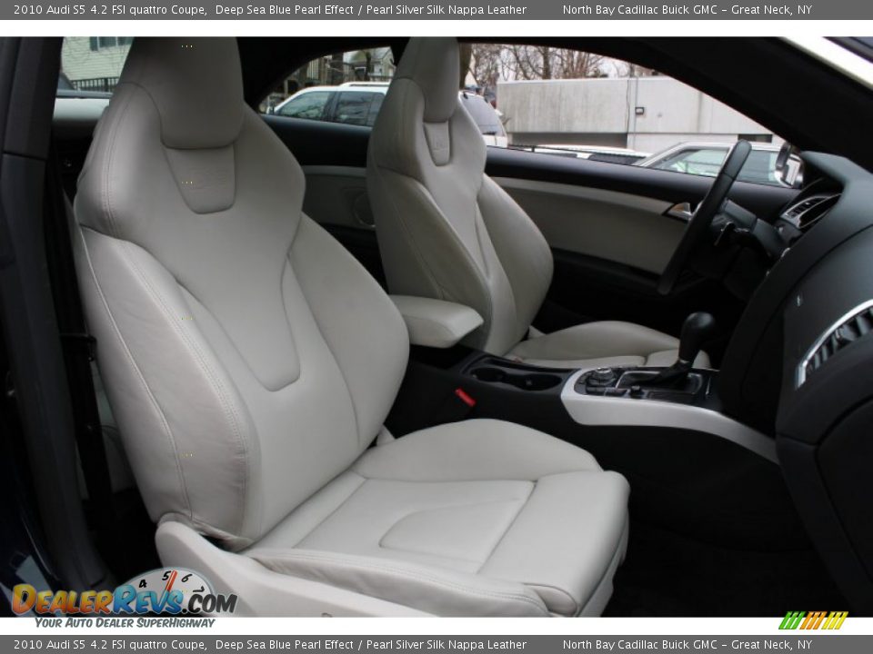 Pearl Silver Silk Nappa Leather Interior - 2010 Audi S5 4.2 FSI quattro Coupe Photo #10