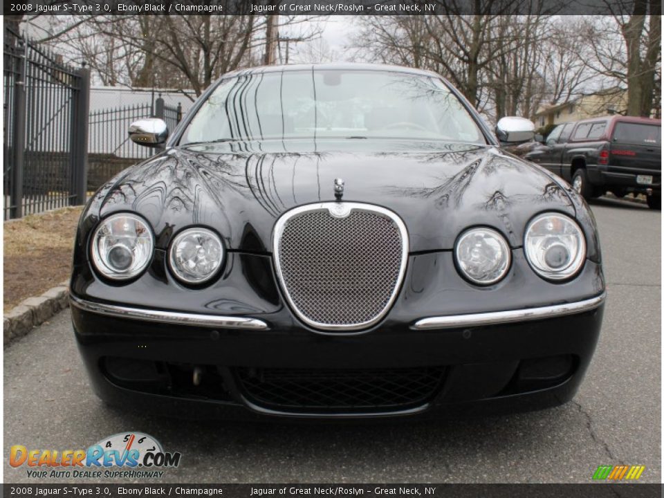2008 Jaguar S-Type 3.0 Ebony Black / Champagne Photo #2
