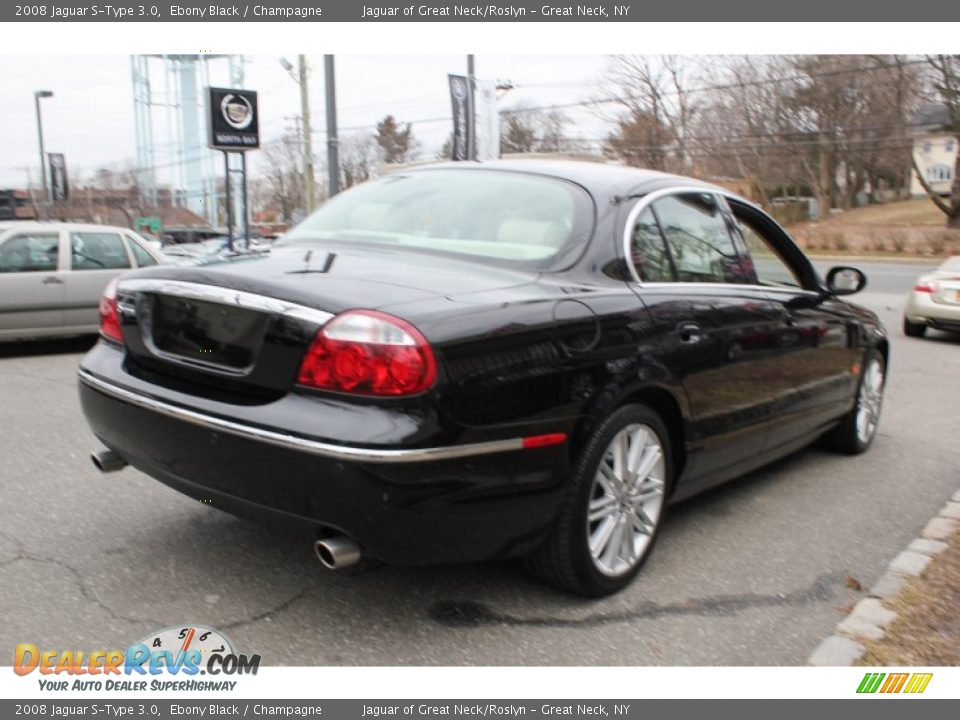 2008 Jaguar S-Type 3.0 Ebony Black / Champagne Photo #6