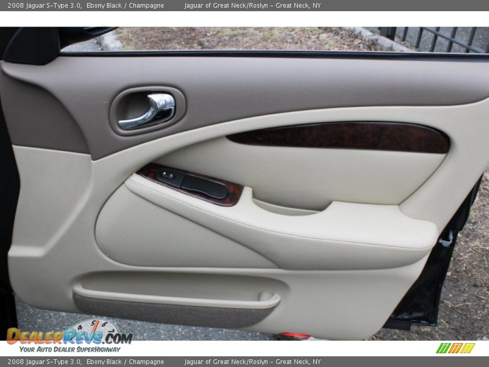 2008 Jaguar S-Type 3.0 Ebony Black / Champagne Photo #9
