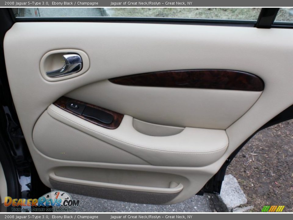 2008 Jaguar S-Type 3.0 Ebony Black / Champagne Photo #12