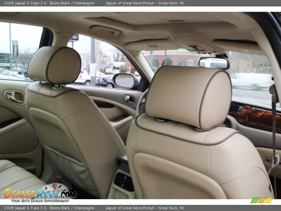 2008 Jaguar S-Type 3.0 Ebony Black / Champagne Photo #14
