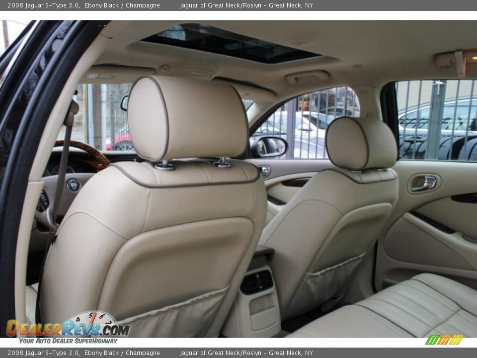 2008 Jaguar S-Type 3.0 Ebony Black / Champagne Photo #18