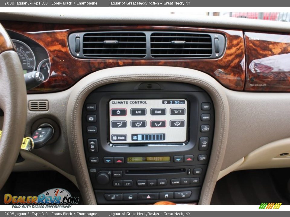 2008 Jaguar S-Type 3.0 Ebony Black / Champagne Photo #21