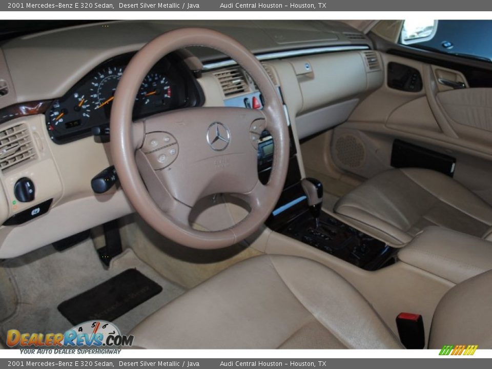 2001 Mercedes-Benz E 320 Sedan Desert Silver Metallic / Java Photo #12