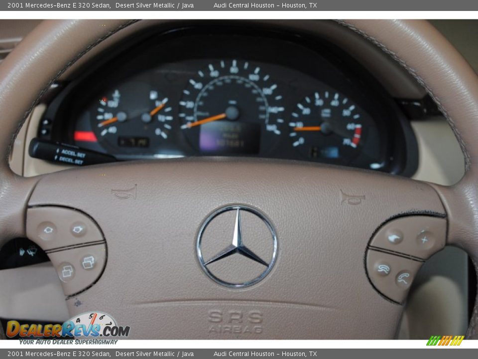 2001 Mercedes-Benz E 320 Sedan Desert Silver Metallic / Java Photo #22