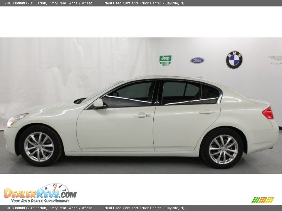 2008 Infiniti G 35 Sedan Ivory Pearl White / Wheat Photo #1