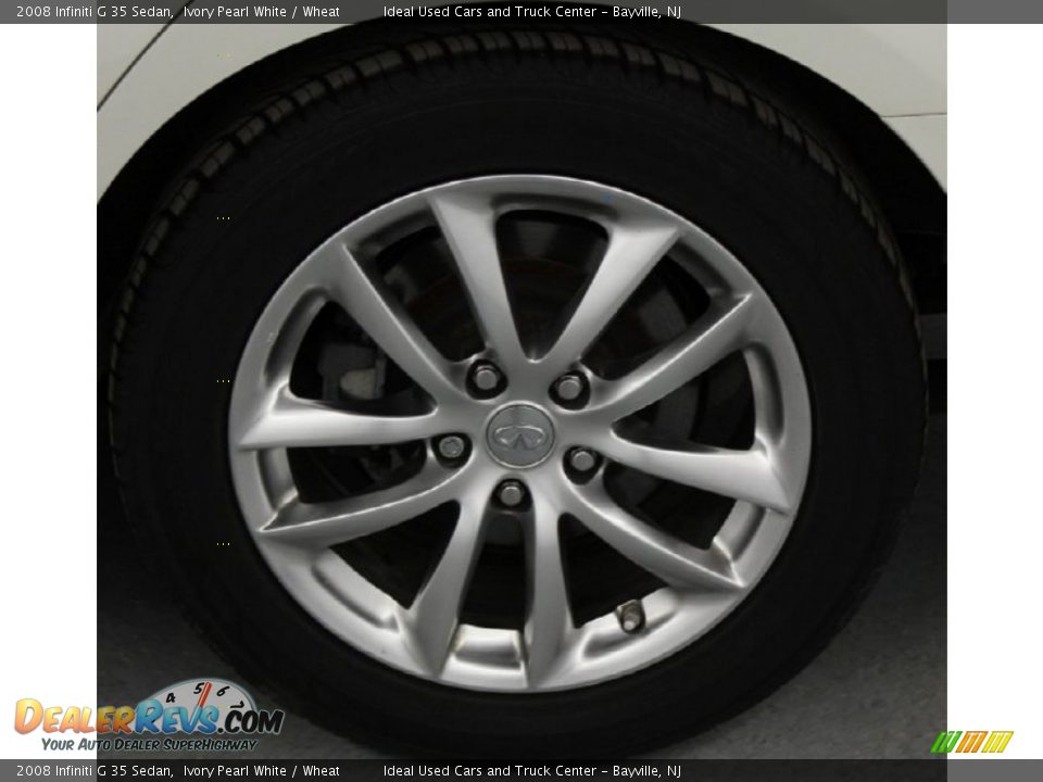2008 Infiniti G 35 Sedan Ivory Pearl White / Wheat Photo #5