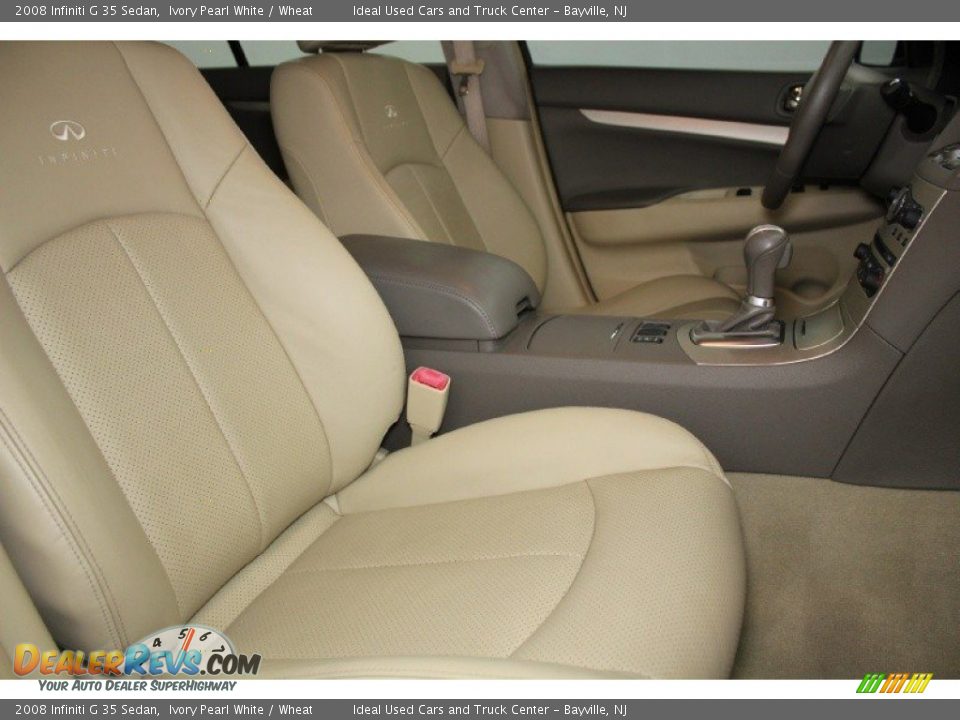 2008 Infiniti G 35 Sedan Ivory Pearl White / Wheat Photo #7