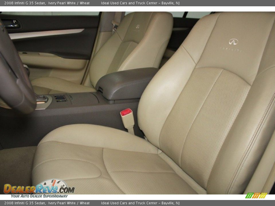 2008 Infiniti G 35 Sedan Ivory Pearl White / Wheat Photo #8