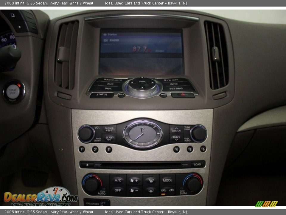 2008 Infiniti G 35 Sedan Ivory Pearl White / Wheat Photo #14