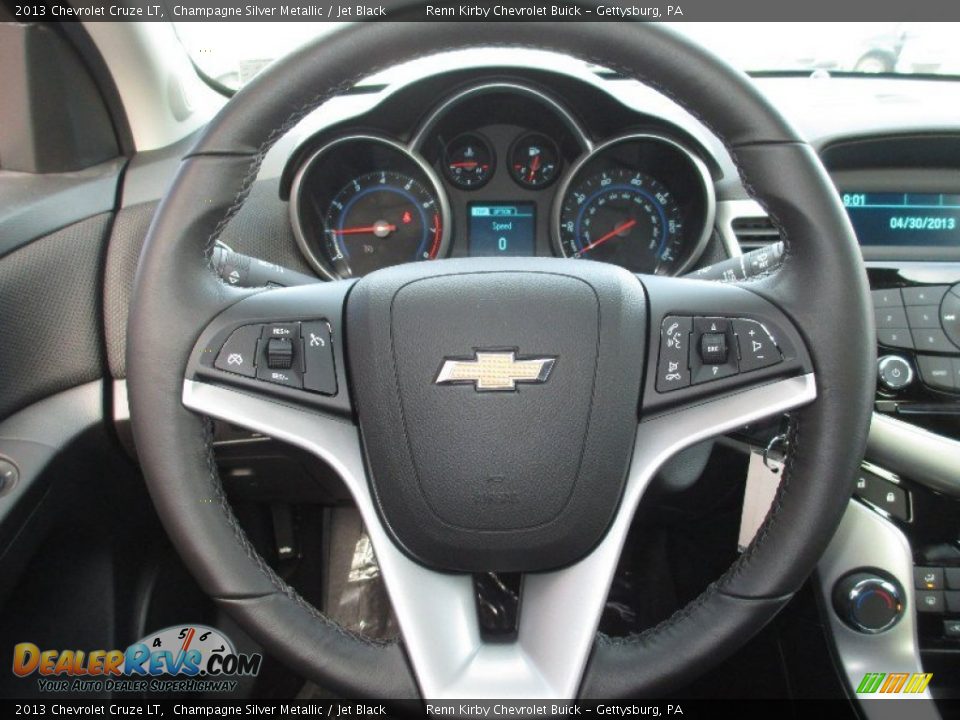 2013 Chevrolet Cruze LT Champagne Silver Metallic / Jet Black Photo #22