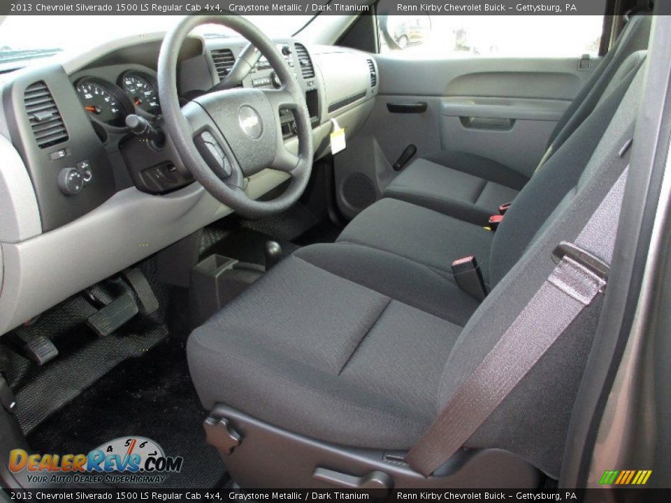 Dark Titanium Interior - 2013 Chevrolet Silverado 1500 LS Regular Cab 4x4 Photo #18