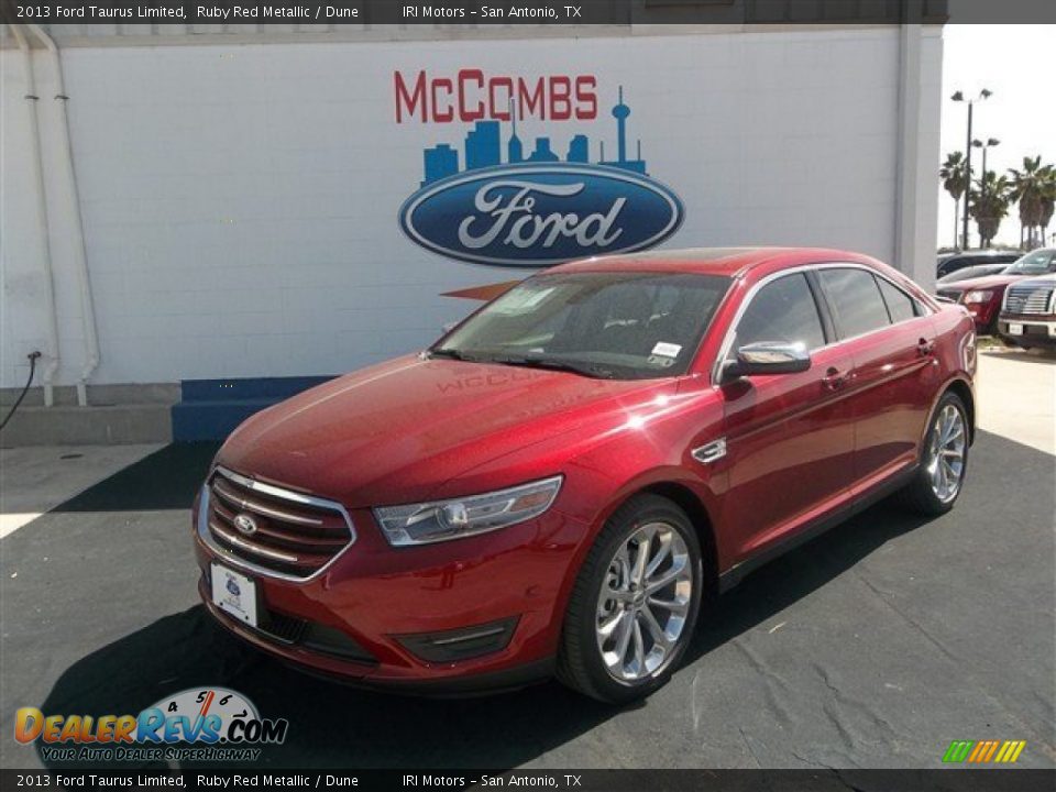2013 Ford Taurus Limited Ruby Red Metallic / Dune Photo #2