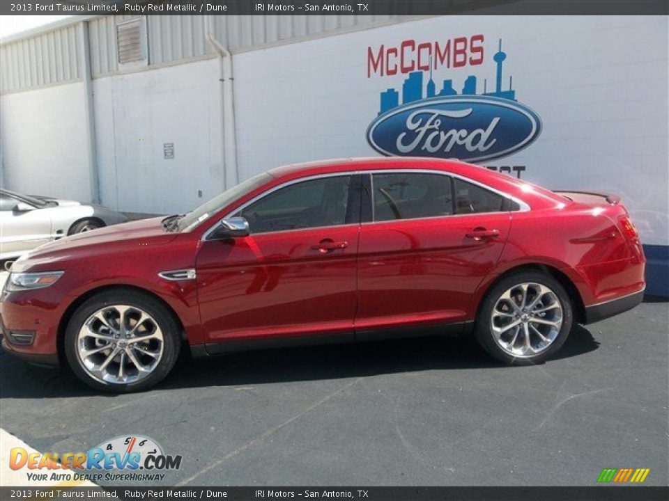 2013 Ford Taurus Limited Ruby Red Metallic / Dune Photo #3