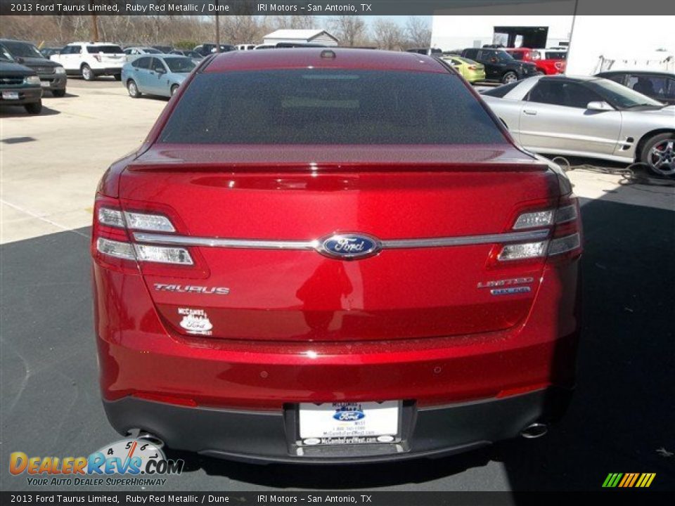 2013 Ford Taurus Limited Ruby Red Metallic / Dune Photo #5