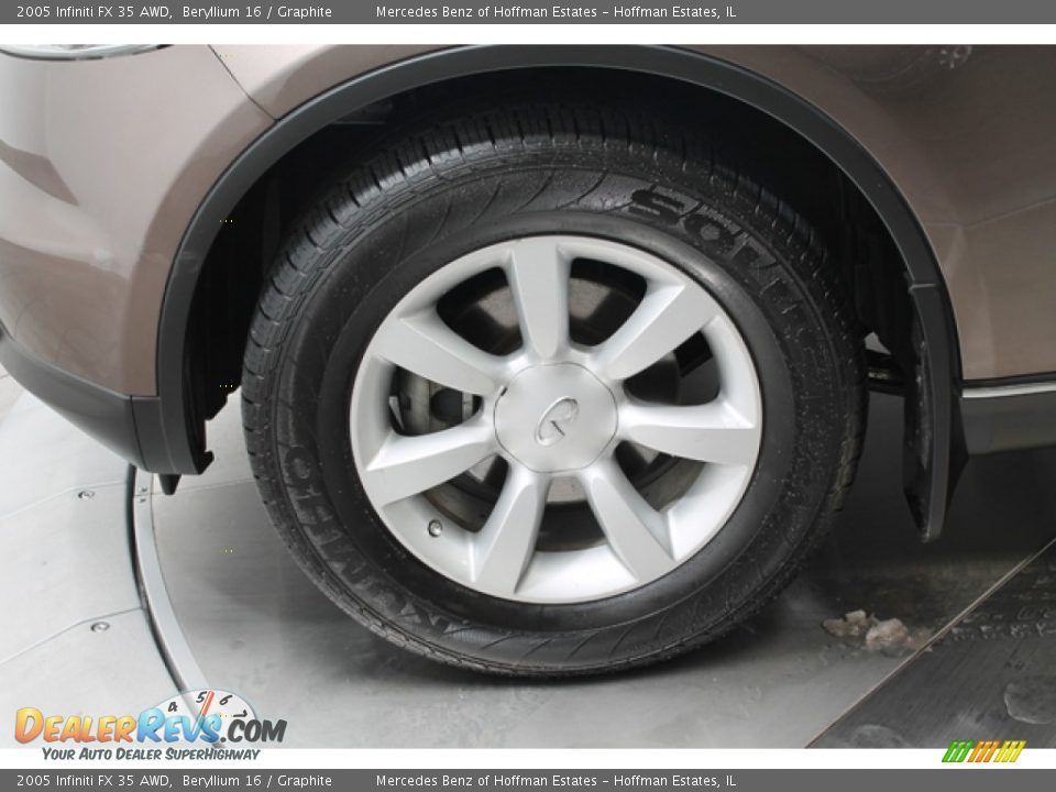 2005 Infiniti FX 35 AWD Beryllium 16 / Graphite Photo #28