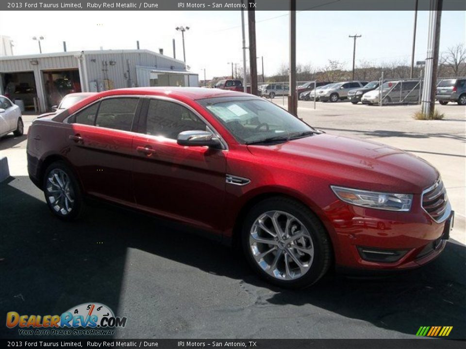 2013 Ford Taurus Limited Ruby Red Metallic / Dune Photo #9