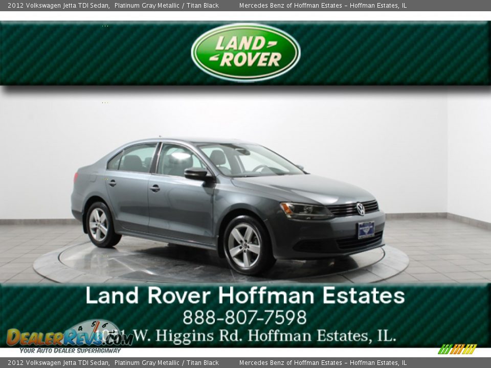 2012 Volkswagen Jetta TDI Sedan Platinum Gray Metallic / Titan Black Photo #1