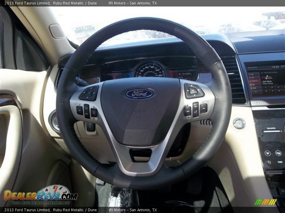 2013 Ford Taurus Limited Ruby Red Metallic / Dune Photo #19