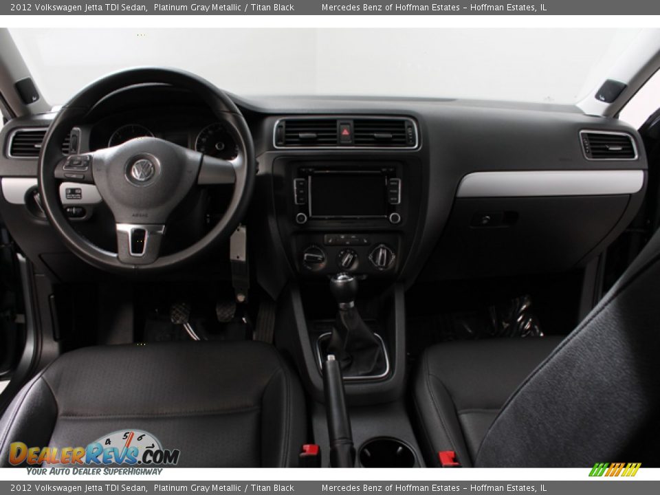 2012 Volkswagen Jetta TDI Sedan Platinum Gray Metallic / Titan Black Photo #6