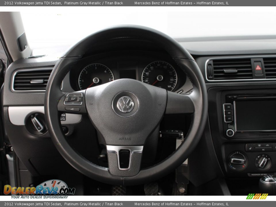 2012 Volkswagen Jetta TDI Sedan Platinum Gray Metallic / Titan Black Photo #7