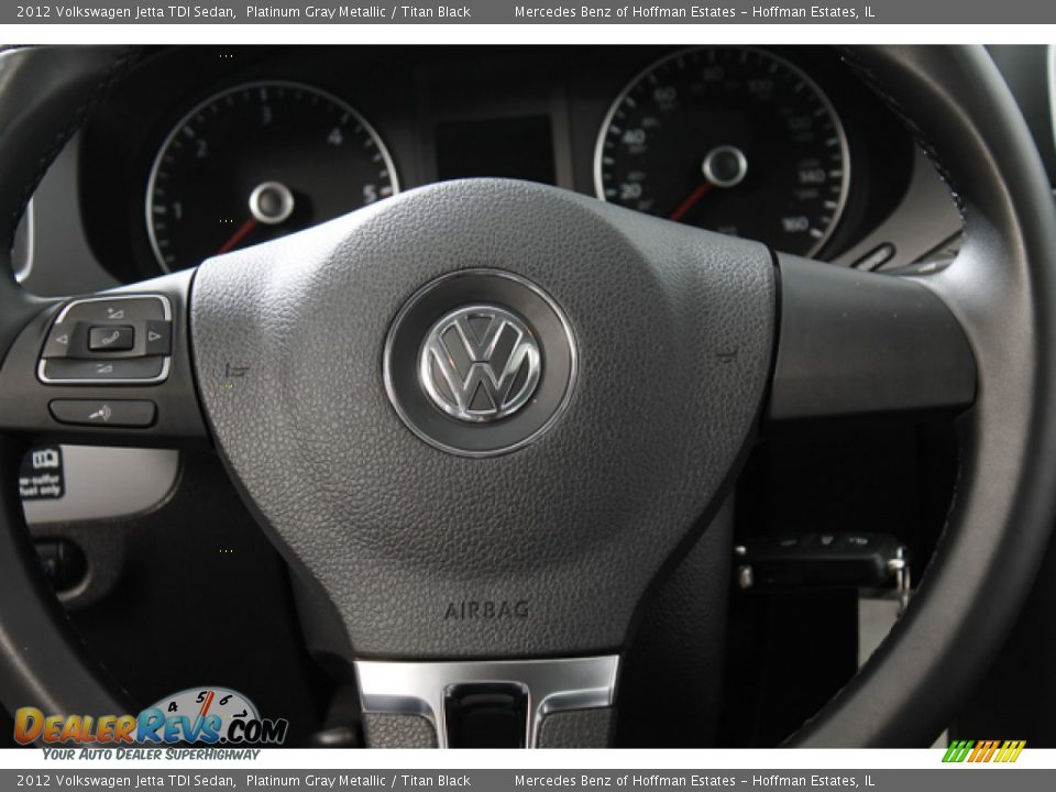 2012 Volkswagen Jetta TDI Sedan Platinum Gray Metallic / Titan Black Photo #8