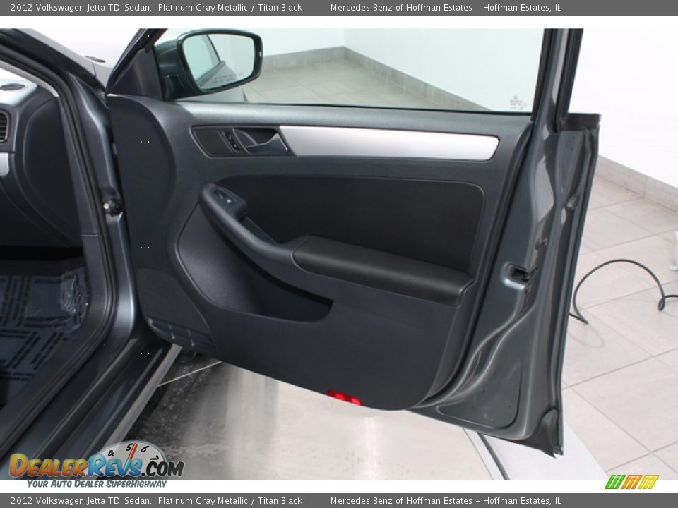 2012 Volkswagen Jetta TDI Sedan Platinum Gray Metallic / Titan Black Photo #13
