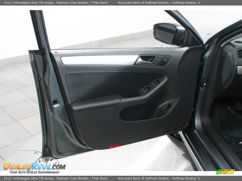 2012 Volkswagen Jetta TDI Sedan Platinum Gray Metallic / Titan Black Photo #16