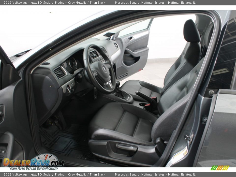 2012 Volkswagen Jetta TDI Sedan Platinum Gray Metallic / Titan Black Photo #18