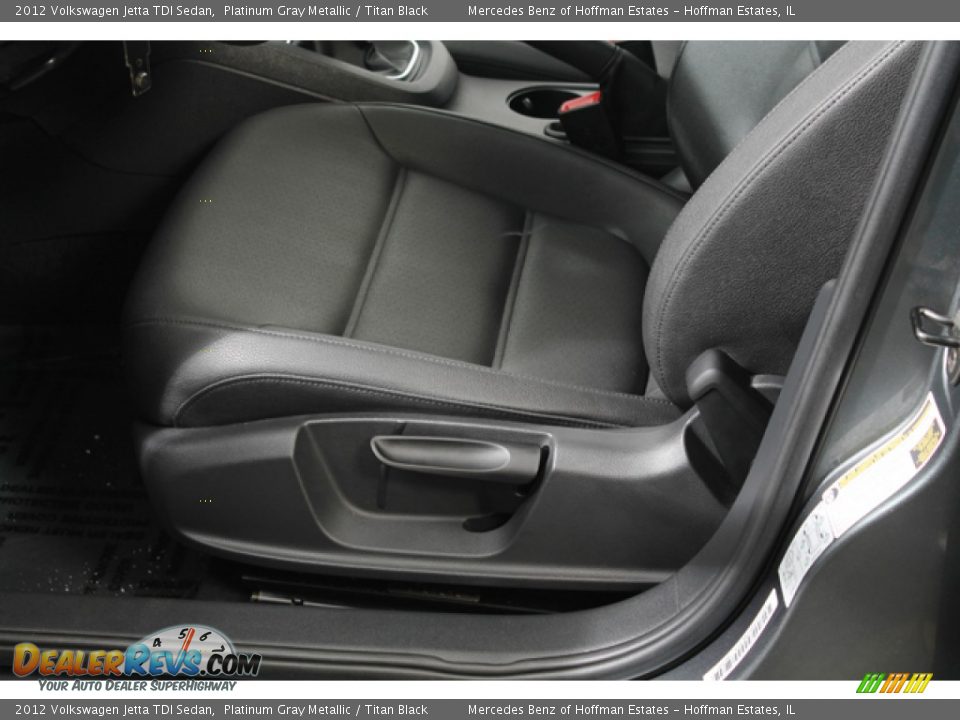 2012 Volkswagen Jetta TDI Sedan Platinum Gray Metallic / Titan Black Photo #20