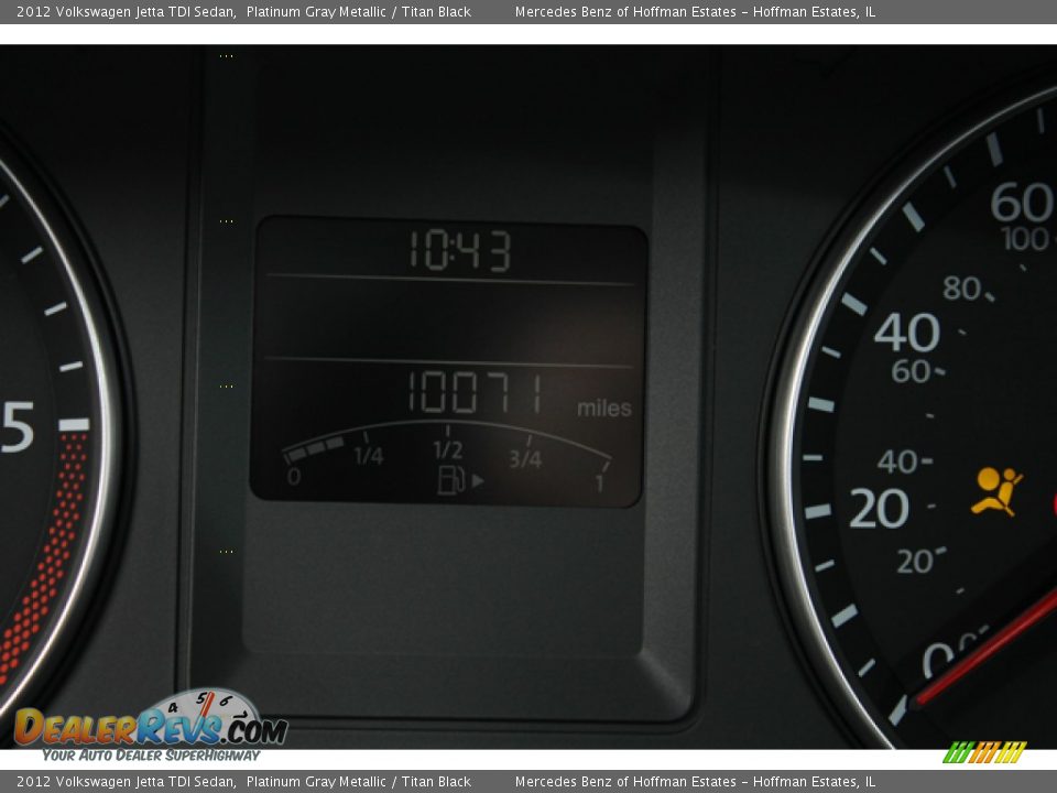 2012 Volkswagen Jetta TDI Sedan Platinum Gray Metallic / Titan Black Photo #25