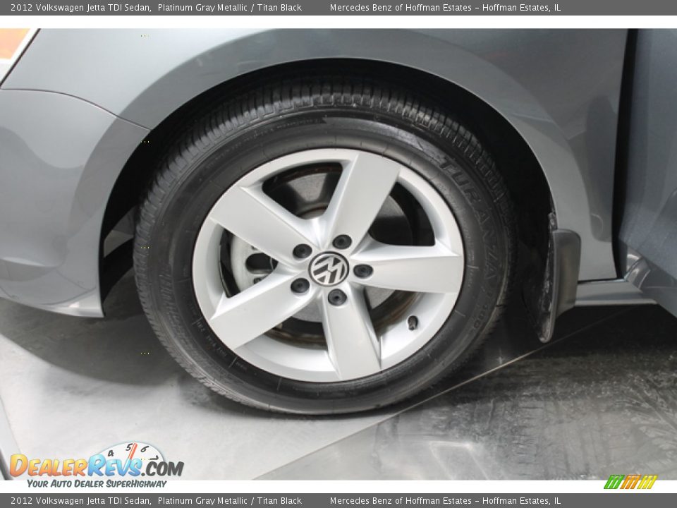 2012 Volkswagen Jetta TDI Sedan Platinum Gray Metallic / Titan Black Photo #27
