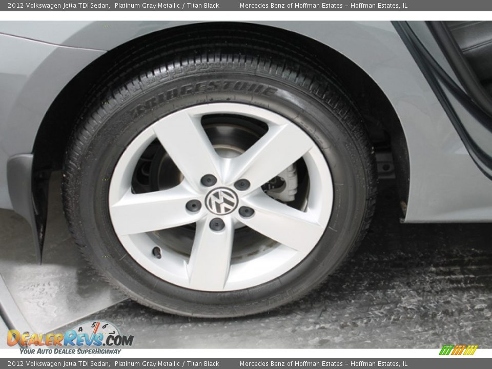 2012 Volkswagen Jetta TDI Sedan Platinum Gray Metallic / Titan Black Photo #28