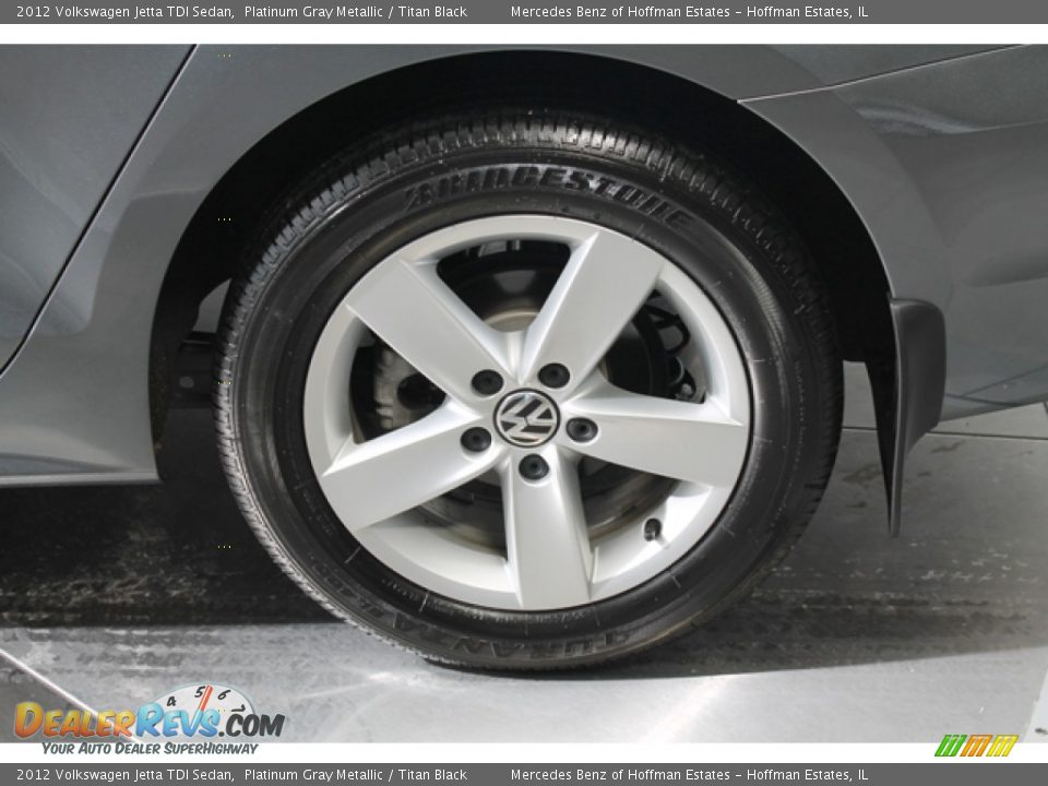 2012 Volkswagen Jetta TDI Sedan Platinum Gray Metallic / Titan Black Photo #29