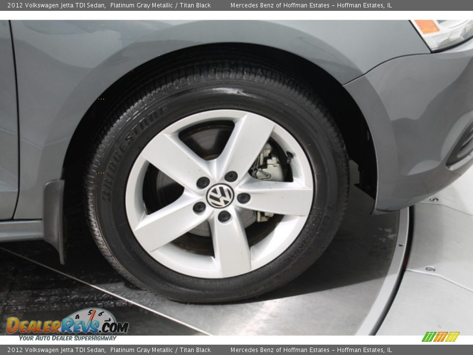 2012 Volkswagen Jetta TDI Sedan Platinum Gray Metallic / Titan Black Photo #30