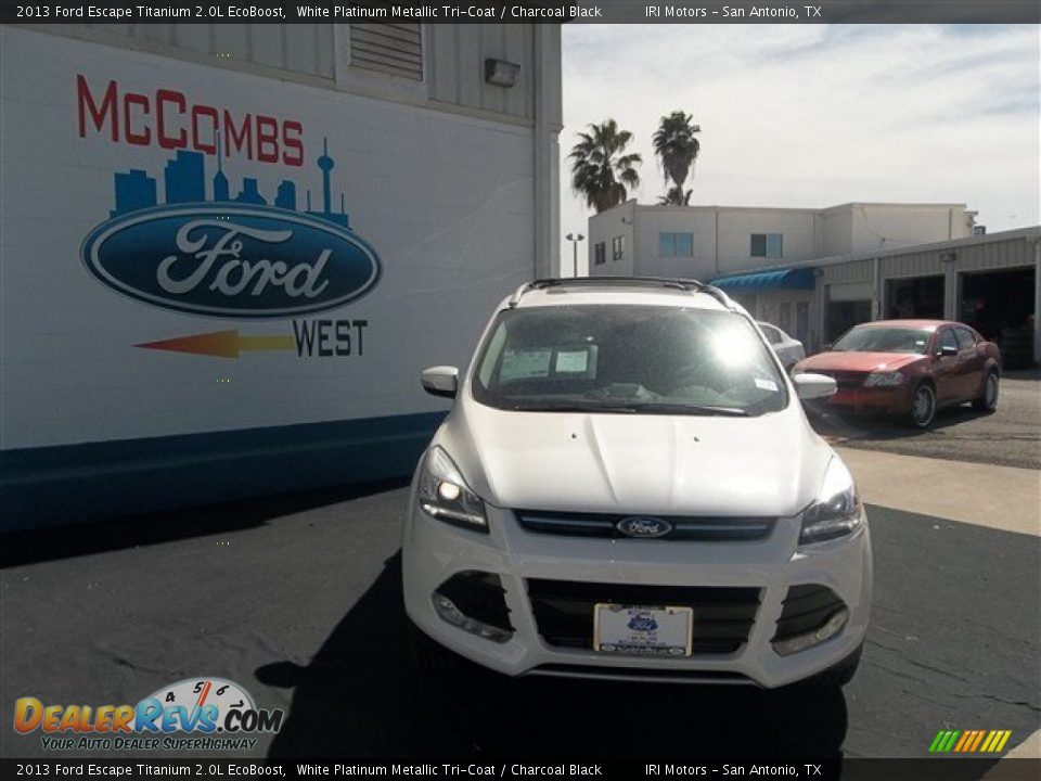 2013 Ford Escape Titanium 2.0L EcoBoost White Platinum Metallic Tri-Coat / Charcoal Black Photo #1